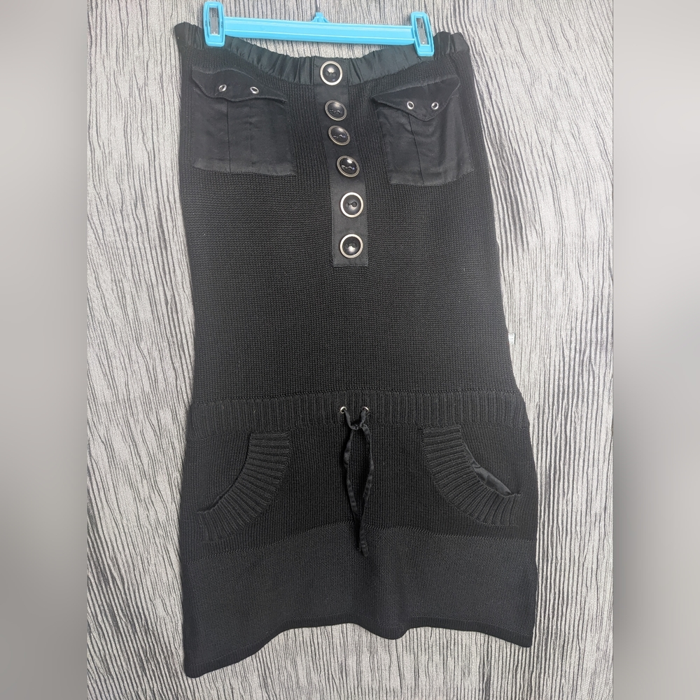 DEPT Black Strapless Dress XS